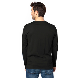Threadfast 100LS Unisex Ultimate CVC Long-Sleeve T-Shirt - Black