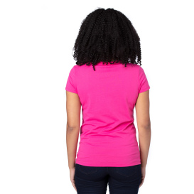 Threadfast 200RV Ladies Ultimate CVC V-Neck T-Shirt - Hot Pink