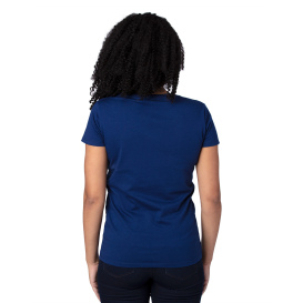Threadfast 200RV Ladies Ultimate CVC V-Neck T-Shirt - Navy