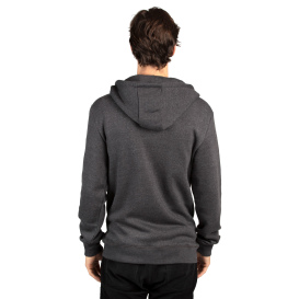 Threadfast 320Z Unisex Triblend Full-Zip Light Hoodie - Charcoal Heather
