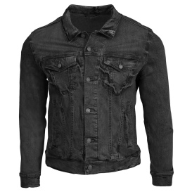 Threadfast 370J Unisex Denim Jacket - Black Denim
