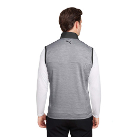 PUMA Golf 537465 Cloudspun Colorblock Vest - Puma Black/Quiet Shade Heather