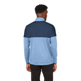PUMA Golf 595803 Cloudspun Warm Up Quarter-Zip - Blue Bell/Dark Denim