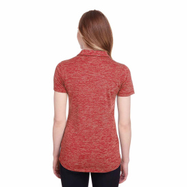 PUMA Golf 596802 Ladies Icon Heather Polo - High Risk Red