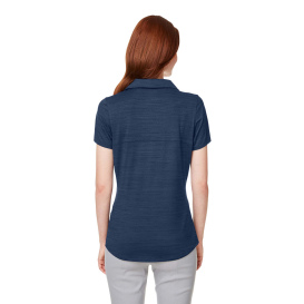 PUMA Golf 597695 Ladies Cloudspun Free V-Neck Polo - Navy Blazer Heather