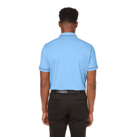 PUMA Golf 599117 Cloudspun Monarch Polo - Placid Blue Heather/Navy Blazer