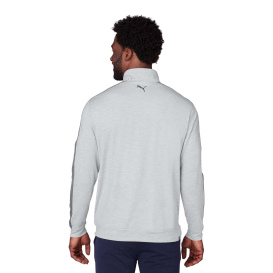 PUMA Golf 599129 Cloudspun Quarter-Zip - High Rise Heather/ Quiet Shade