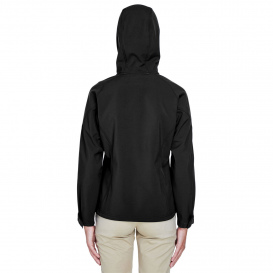 North End 78166 Ladies Prospect Two Layer Fleece Bonded Soft Shell Hooded Jacket - Black