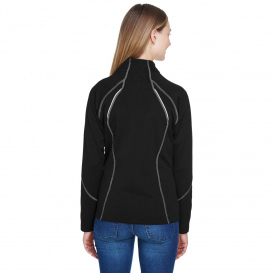 North End 78174 Ladies Gravity Performance Fleece Jacket - Black