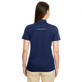 Core 365 78181R Ladies Radiant Performance Pique Polo with Reflective Piping - Classic Navy