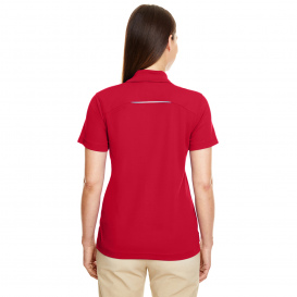 Core 365 78181R Ladies Radiant Performance Pique Polo with Reflective Piping - Classic Red