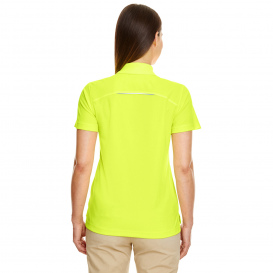 Core 365 78181R Ladies Radiant Performance Pique Polo with Reflective Piping - Safety Yellow