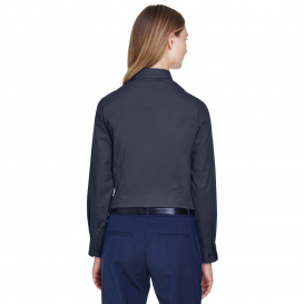 Core 365 78193 Ladies Operate Long Sleeve Twill Shirt - Carbon