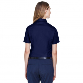 Core 365 78194 Ladies Optimum Short Sleeve Twill Shirt - Classic Navy