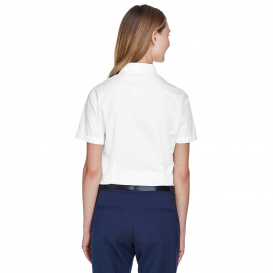 Core 365 78194 Ladies Optimum Short Sleeve Twill Shirt - White