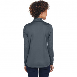 UltraClub 8230L Ladies Cool & Dry Sport Quarter-Zip Pullover - Charcoal
