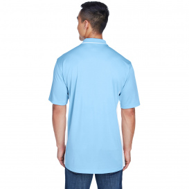 UltraClub 8406 Men\'s Cool & Dry Sport Two-Tone Polo - Columbia Blue/White