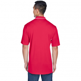 UltraClub 8406 Men\'s Cool & Dry Sport Two-Tone Polo - Red/White