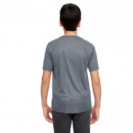 UltraClub 8420Y Youth Cool & Dry Performance Interlock T-Shirt - Charcoal