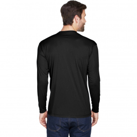UltraClub 8422 Men\'s Cool & Dry Sport Long-Sleeve Performance Interlock T-Shirt - Black