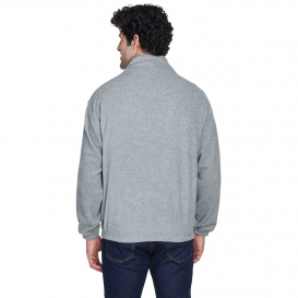 UltraClub 8485 Men\'s Iceberg Fleece Full Zip Jacket - Grey Heather