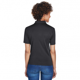 UltraClub 8610L Ladies Cool & Dry 8 Star Elite Performance Interlock Polo - Black