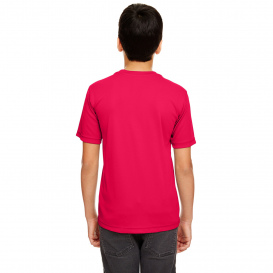 UltraClub 8620Y Youth Cool & Dry Basic Performance T-Shirt - Red