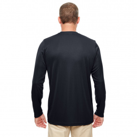 UltraClub 8622 Men\'s Cool & Dry Performance Long Sleeve Top - Black