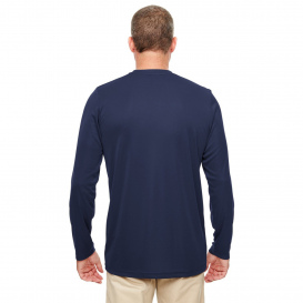 UltraClub 8622 Men\'s Cool & Dry Performance Long Sleeve Top - Navy