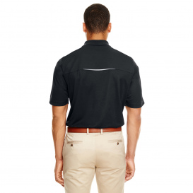 Core 365 88181R Men\'s Radiant Performance Pique Polo with Reflective Piping - Black