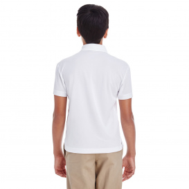 Core 365 88181Y Youth Origin Performance Pique Polo - White