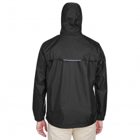 Core 365 88185 Men\'s Climate Seam-Sealed Lightweight Variegated Ripstop Jacket - Black