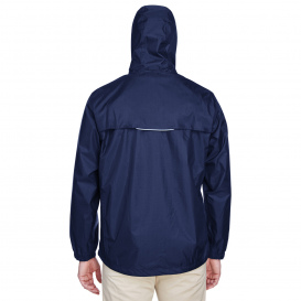 Core 365 88185 Men\'s Climate Seam-Sealed Lightweight Variegated Ripstop Jacket - Classic Navy