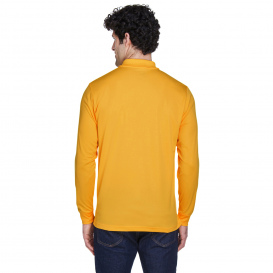 Core 365 88192 Men\'s Pinnacle Performance Long-Sleeve Pique Polo - Campus Gold