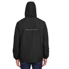 Core 365 88224T Men's Tall Profile Fleece-Lined All-Season Jacket - Black