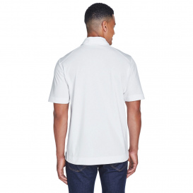 North End 88632 Men\'s Recycled Polyester Performance Pique Polo - White