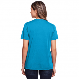 Core 365 CE111W Ladies Fusion ChromaSoft Performance T-Shirt - Electric Blue