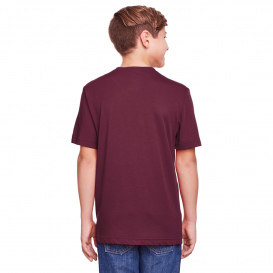 Core 365 CE111Y Youth Fusion ChromaSoft Performance T-Shirt - Burgundy