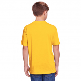 Core 365 CE111Y Youth Fusion ChromaSoft Performance T-Shirt - Campus Gold