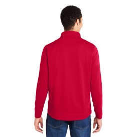 Core 365 CE404 Market Snag Protect Mesh Colorblock Quarter-Zip - Classic Red/Carbon