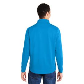 Core 365 CE404 Market Snag Protect Mesh Colorblock Quarter-Zip - Electric Blue/Carbon