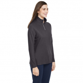 Core 365 CE405W Ladies Fusion ChromaSoft Pique Quarter-Zip - Carbon ...