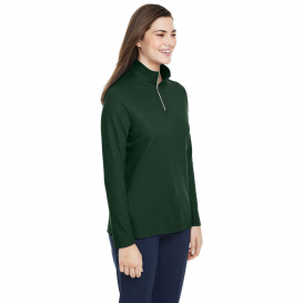 Core 365 CE405W Ladies Fusion ChromaSoft Pique Quarter-Zip - Forest