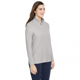 Core 365 CE405W Ladies Fusion ChromaSoft Pique Quarter-Zip - Platinum