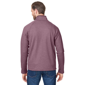 Core 365 CE72 Venture Heathered Stripe Full-Zip - Burgundy/White