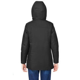 Core 365 CE725W Ladies Inspire 3-in-1 Jacket with Insulated Liner - Black/Carbon