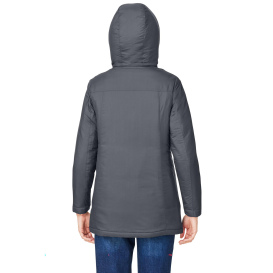 Core 365 CE725W Ladies Inspire 3-in-1 Jacket with Insulated Liner - Carbon/Black