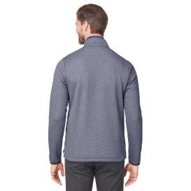 Core 365 CE73 Venture Heathered Stripe Quarter-Zip - Classic Navy/White