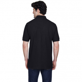 Devon & Jones D100 Men\'s Pima Pique Short Sleeve Polo - Black