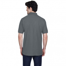Devon & Jones D100 Men\'s Pima Pique Short Sleeve Polo - Graphite